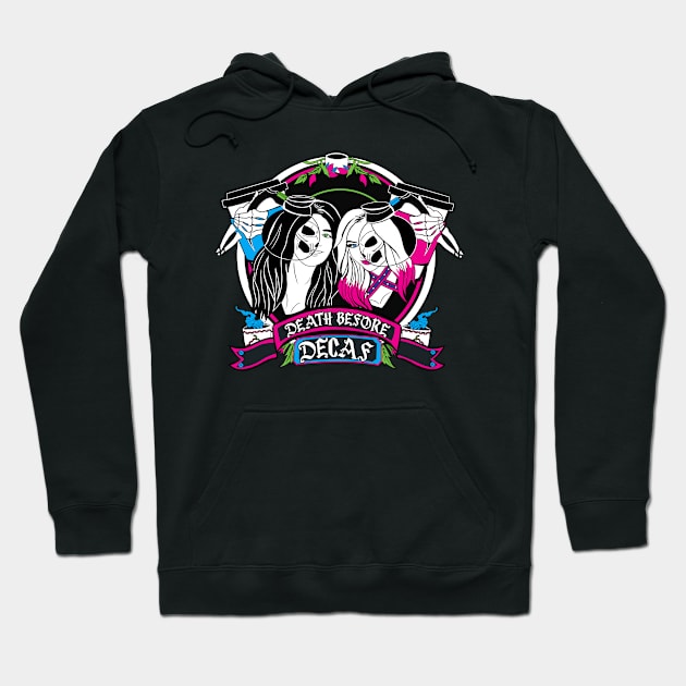 Death Before Decaf Hoodie by Neon_Skylex